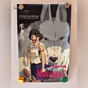 PRINCESS MONONOKE 1997 Original Movie Poster A Japanese Anime Ghibli RARE!